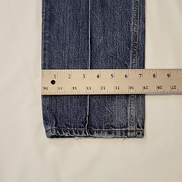 Citizens of humanity Gia ankle straight leg size 25 indigo blue pin tuck rigid - Picture 13 of 16